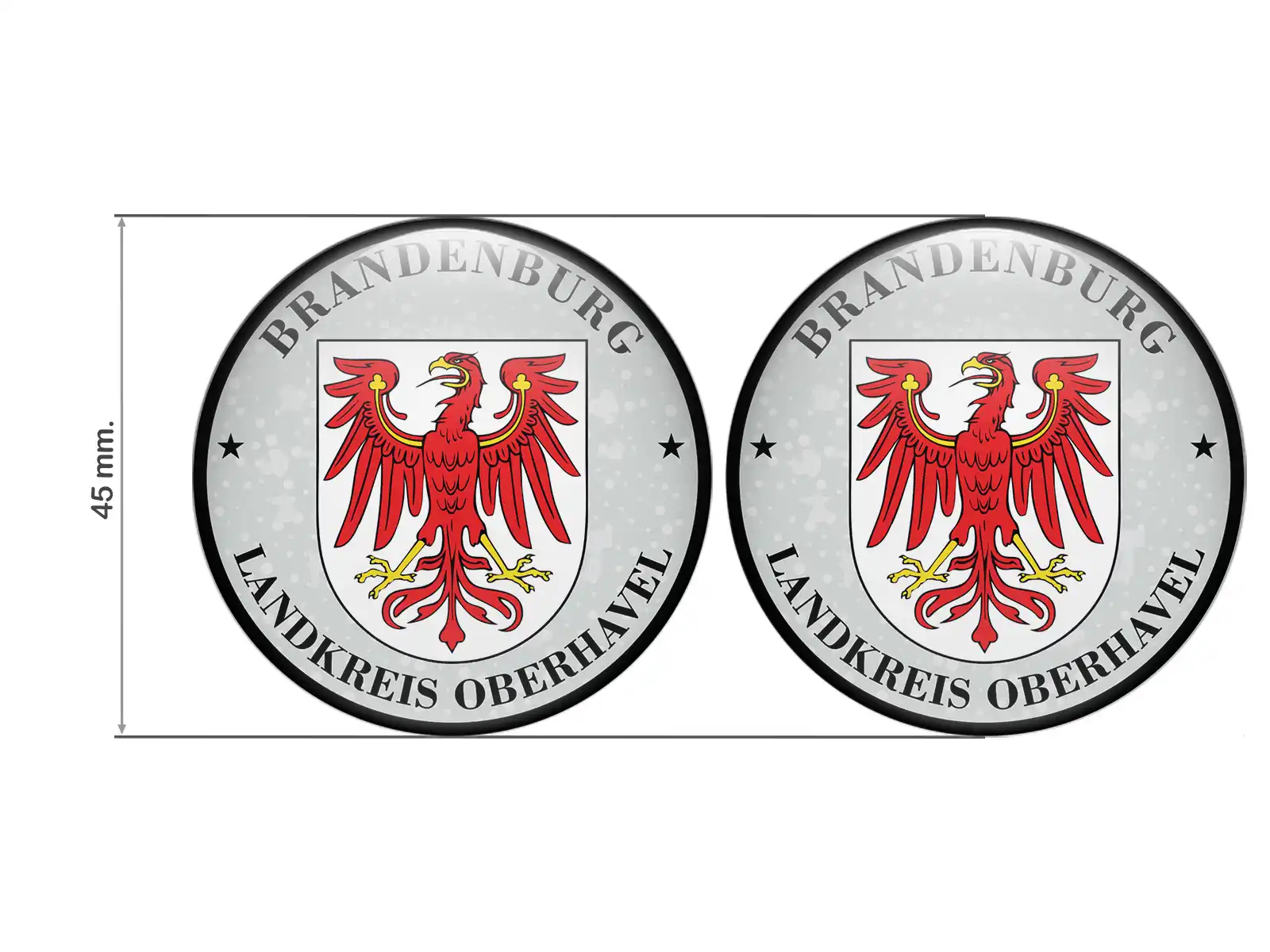 Aufkleber TÜV Landkreis Oberhavel Nummernschild plakette